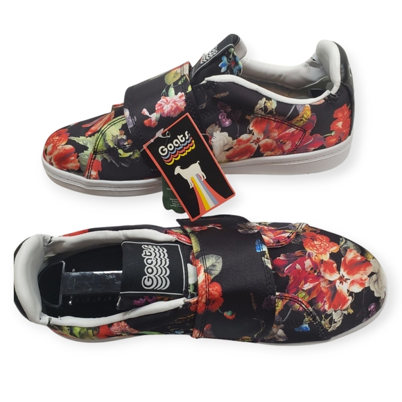 Goats sneakers floral satin- size 8 **NEW WITHOUT BOX** - Picture 1 of 10